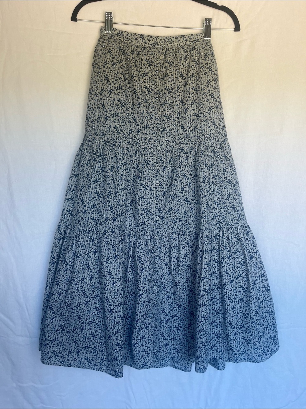 Madewell 2 Piece Floral Set Smocked Crop Top & Tiered Maxi Skirt 100% Cotton S - Picture 5 of 9